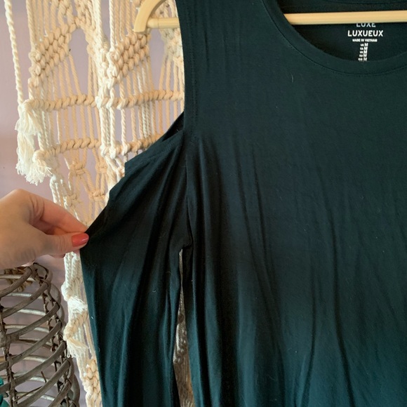 Teal Cold Shoulder - Picture 2 of 3